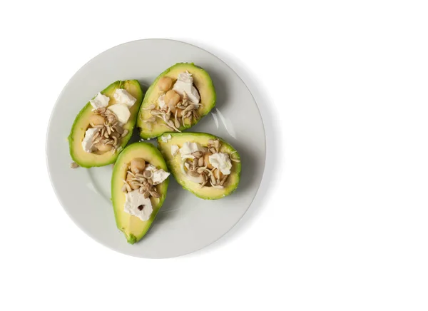 Avocado fruits cut in half — Stock Photo, Image
