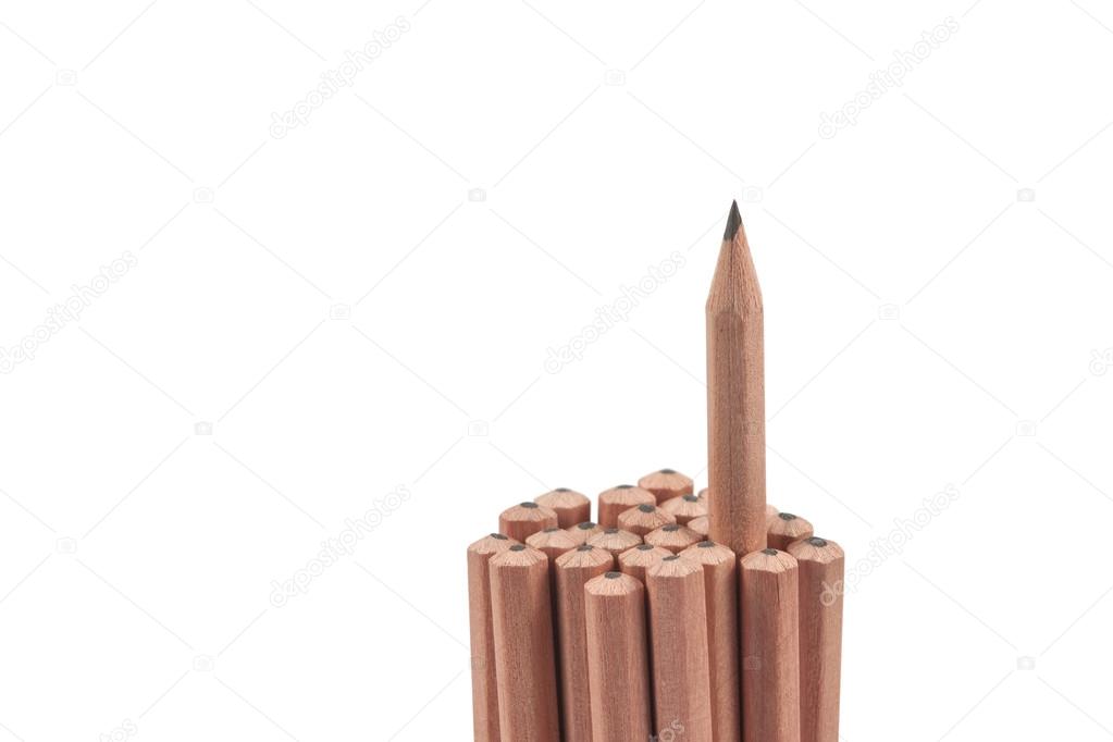 heap of wooden pencils