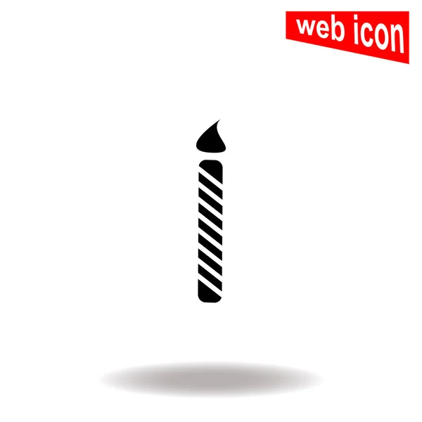 Ikona webového svíčky narozeniny — Stockový vektor