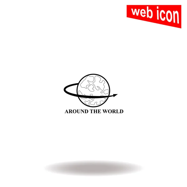 Around the world icon. — Stock Vector