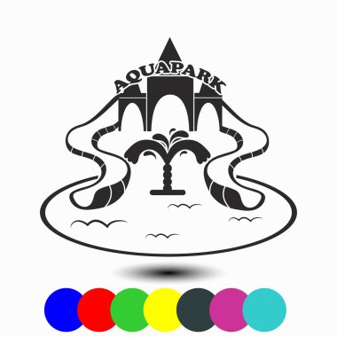 Aquapark simgesi. Web simgesi.