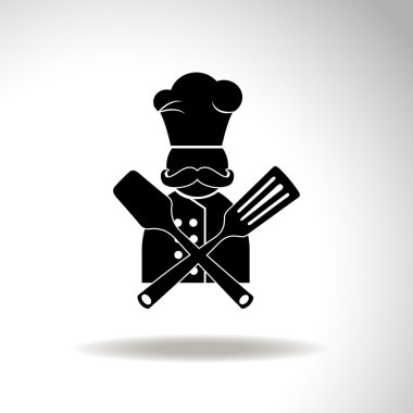 Şef mutfak mutfak eşyaları vektör simgesi olan.