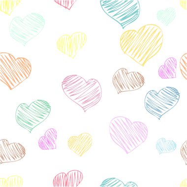 Sorunsuz arka plan kalpler deseni.