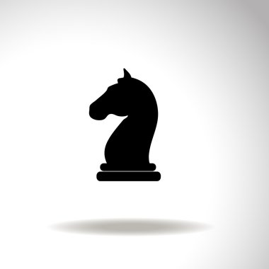 Chess knight vector icon. clipart