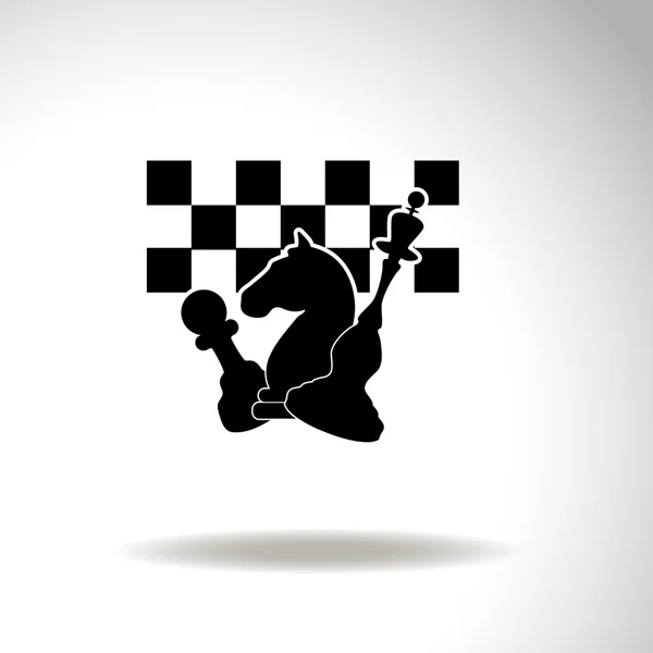 Векторная шахматная доска и фигуры — стоковый вектор