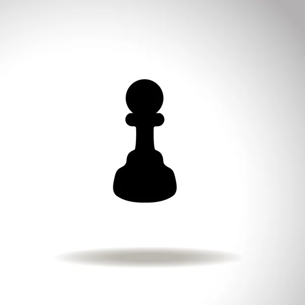 Icon chess pawn. Vector. — Stock Vector