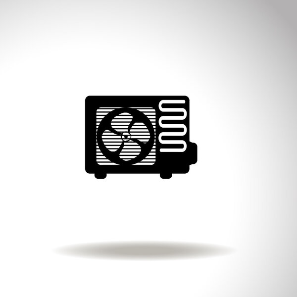 Air conditioner vector icon. Outdoor unit