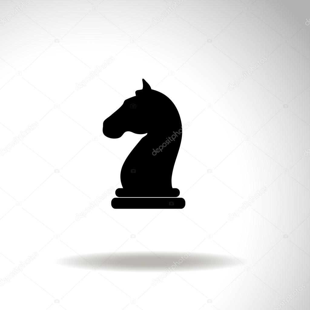 Chess knight vector icon.