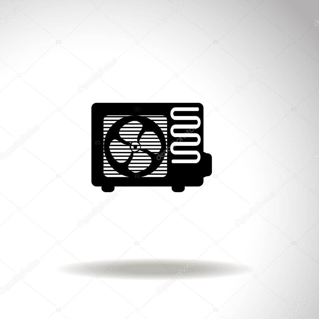 Air conditioner vector icon. Outdoor unit