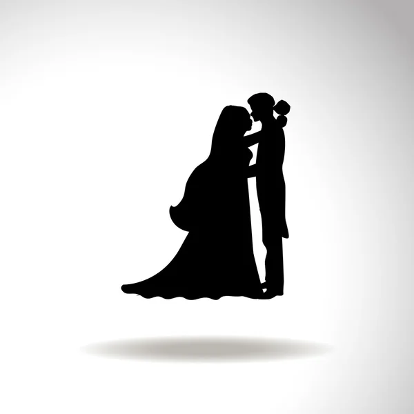 Boda. Acabo de casarme. Icono del vector — Vector de stock