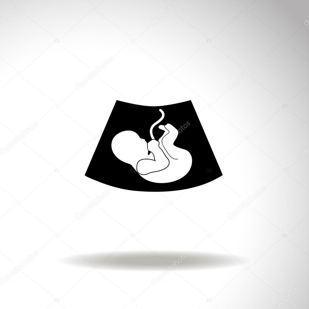 Ultrasound icon. Maternity icon. Vector.