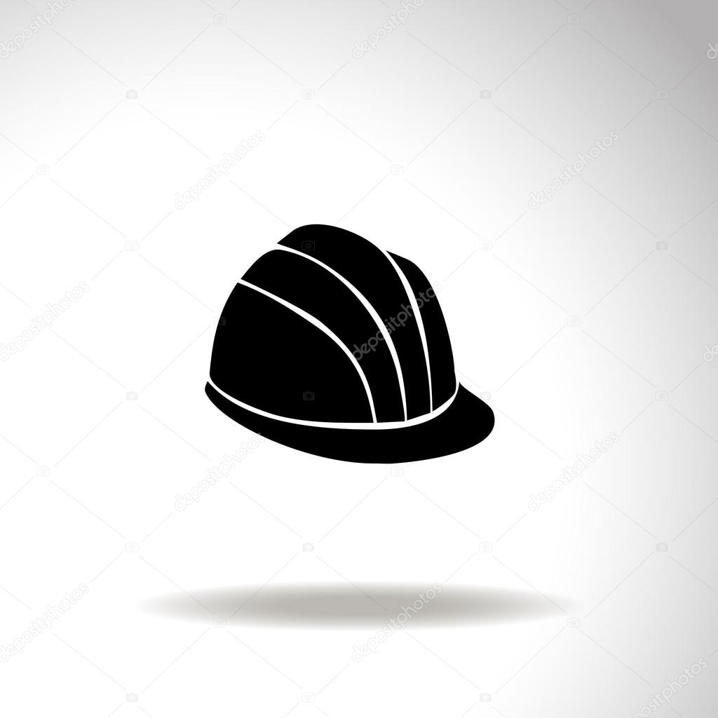 Safety hard hat vector icon.