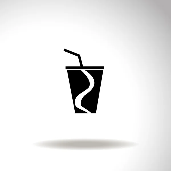 Disposable cup for beverages vector icon. — Stock Vector