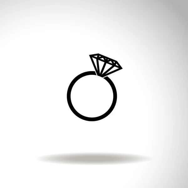 Anillo de diamante - vector icono . — Archivo Imágenes Vectoriales