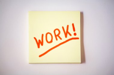 Sarı yapışkan notlar - iş!