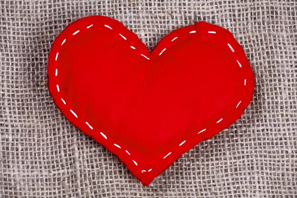 Valentine's Day - Heart on a fabric. — Stock Photo, Image