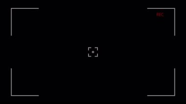 Şeffaf bir arkaplan üzerinde kamera çerçevesi canlandırması döngüsü