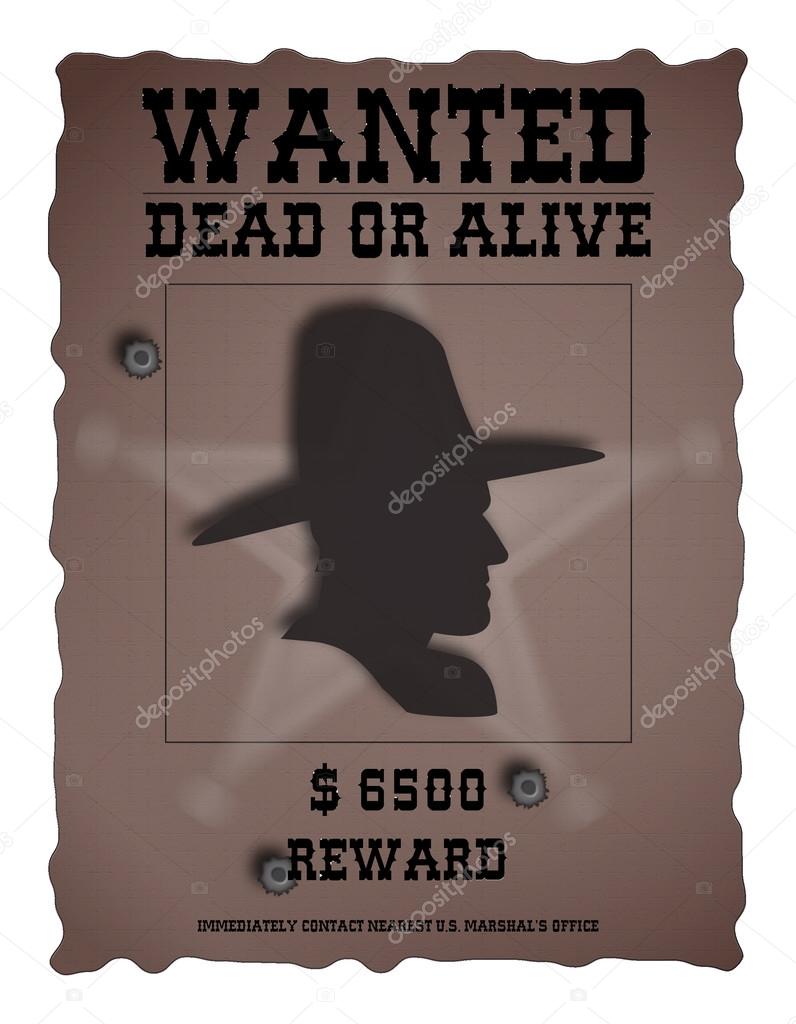 Vintage Wanted Poster - Western