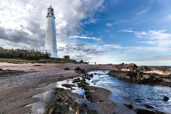 Farol em La Paloma, na costa uruguaia — Fotografia de Stock