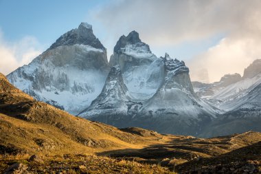 Beautiful landscape in Torres del Paine clipart