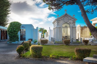 famous architecture of public cemetery clipart