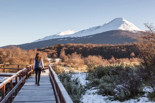 Turismo disfrutando del paisaje — Foto de Stock