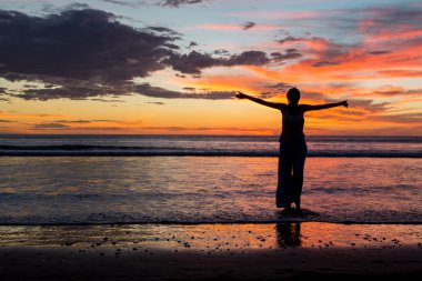 kadının günbatımı Güney Nikaragua