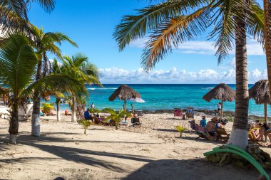 Tulum bölgede pastoral plaj