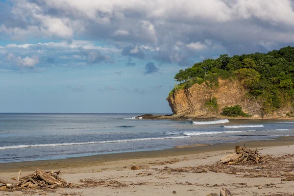 Praia de água vazia no sul da Nicarágua — Fotografia de Stock