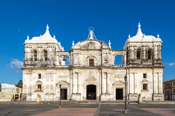 Veduta della Cattedrale di Leon — Foto Stock