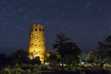 Stars trace in the Watch tower