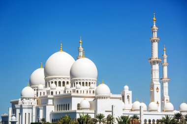 Grand Mosque in blue sky day clipart