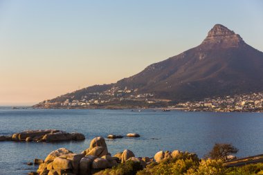 güzel bir masa Dağı cape Town manzarası