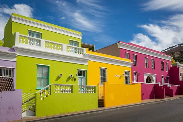 Färgglada hus i Bo Kaap område — Stockfoto