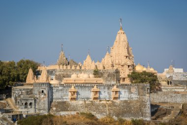 temple in Palitana complex in west India clipart