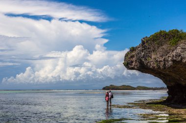 Turistler Watamu güzel plaj keyfi