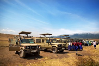 Ngorongoro güzel günde zevk turist