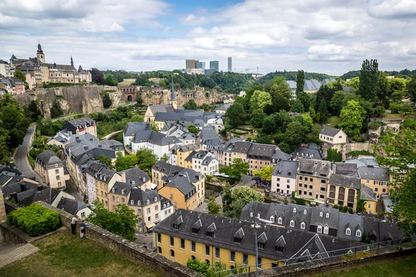 Luxemburgváros felhős nap — Stock Fotó