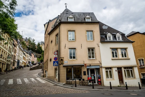 Obyčejné ulici v Lucemburku — Stock fotografie