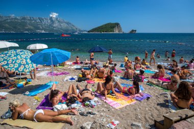 Budva plajlara yaz zevk insanlar
