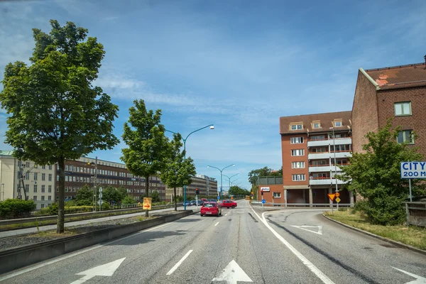 Cidade de Helsingborg na Suécia em dia nublado — Fotografia de Stock