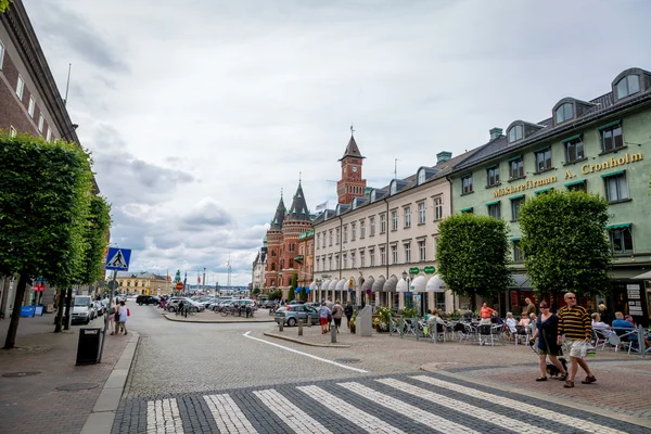 Turistas desfrutando dia em Helsingborg — Fotografia de Stock