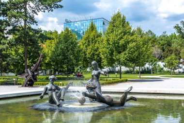 Bratislava güneşli bir günde geleneksel binalar