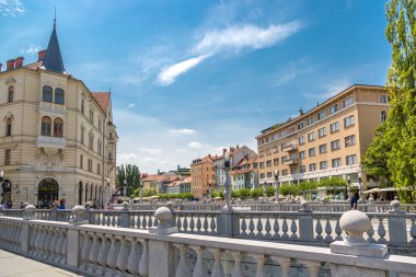 şehir Ljubljana yaz günü