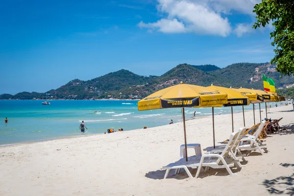 Bonita playa turística en Koh Samui —  Fotos de Stock