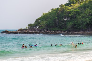Deniz keyfi turist büyük grup