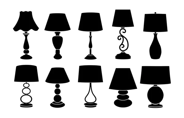 Vector decorative table lamp — Stock Vector
