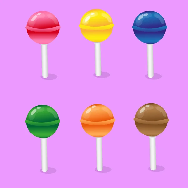 Ensemble bonbons colorés — Image vectorielle