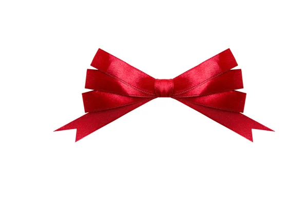 Red bow isolated on white background — Stock Photo, Image