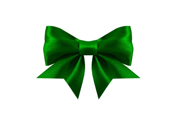 Green bow isolated on white background — Stock Photo, Image